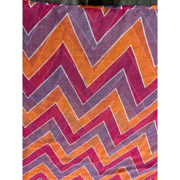 Chevron Print Infinity Scarf One Size Fits Most Polyester Shawl Wrap Lightweight - Picture 3 of 8